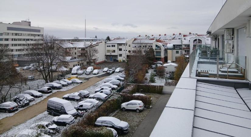Hótakaróra ébredt Veszprém vármegye: megjött az első hó ( galéria, videók)
