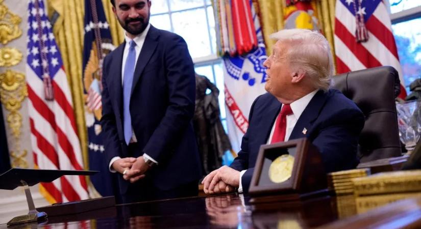 Meglepően jó hangulatban találkozott egymással Trump és New York új polgármestere