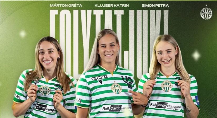 Márton Grétával, Klujber Katrinnal és Simon Petrával is hosszabbított az FTC