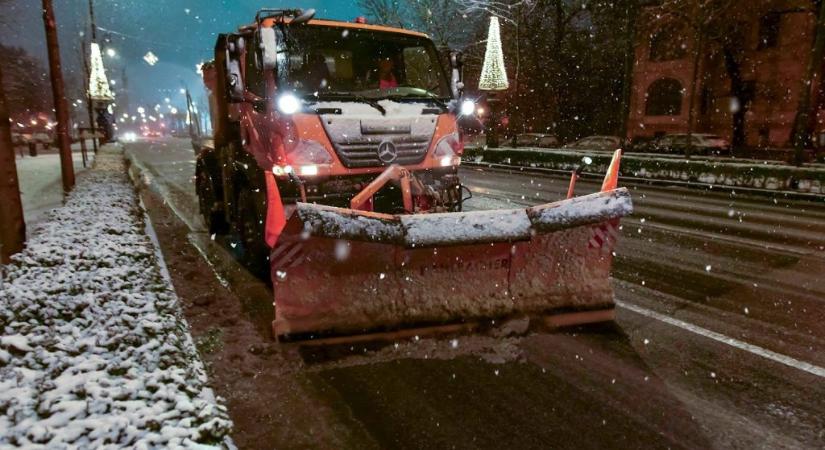 Budapest: felkészülnek éjszakára a hókotrók