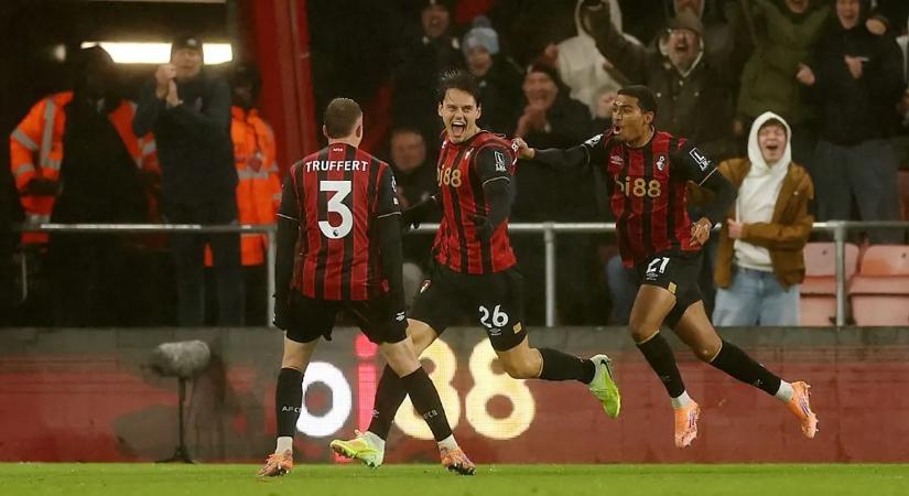 Kétgólos hátrányból mentett pontot a Bournemouth