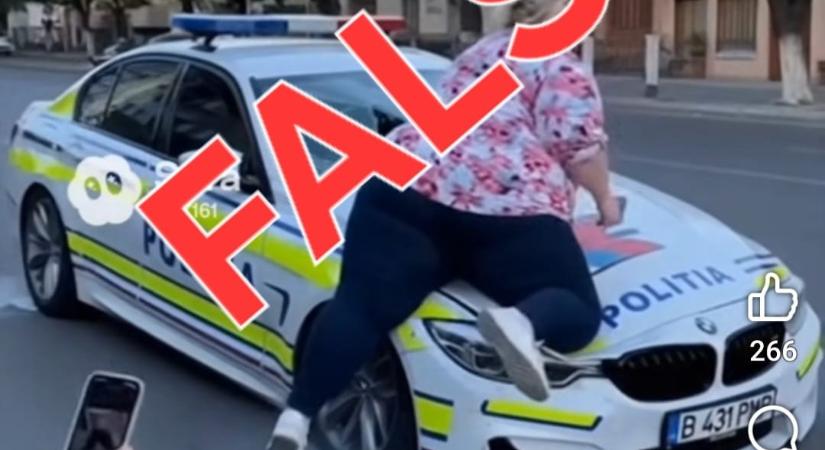 Álhír-figyelmeztetés: a rendőrségi BMW-t „szétverő” nő csak a MI alkotása