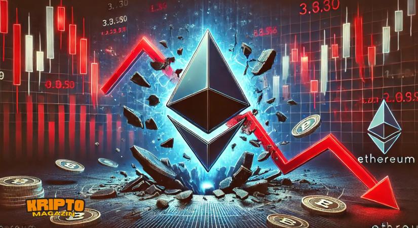 3000 dollár alá esett az Ethereum, a tőkeáttételes pozíciók nyomják le az árfolyamot