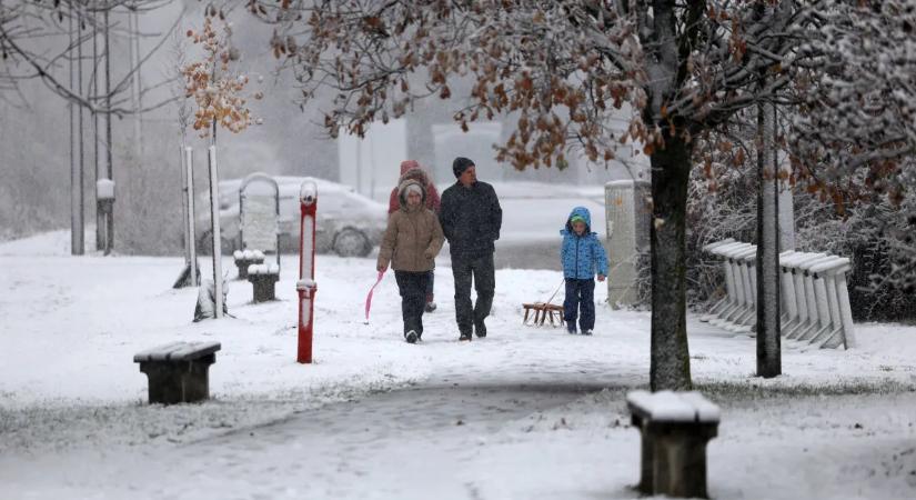 Hó lepte be Magyarországot – látványos képek