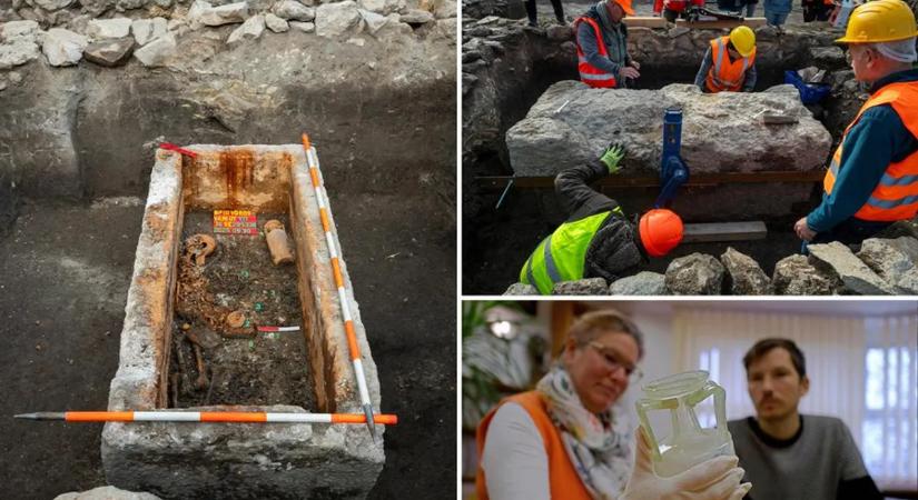 Sokkot kaptak a régészek: 1700 év után először nyitották fel az Óbudán talált ókori sírt