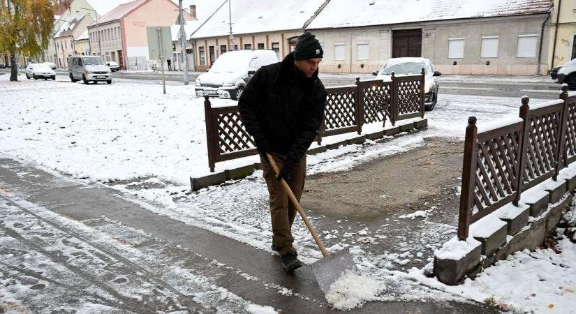 Mutatjuk a hóréteg vastagságát Győrtől Sopronig