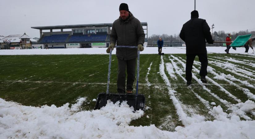 Fotók: vége a hóválságnak, lesz NB II-es meccs, hála a szurkolóknak
