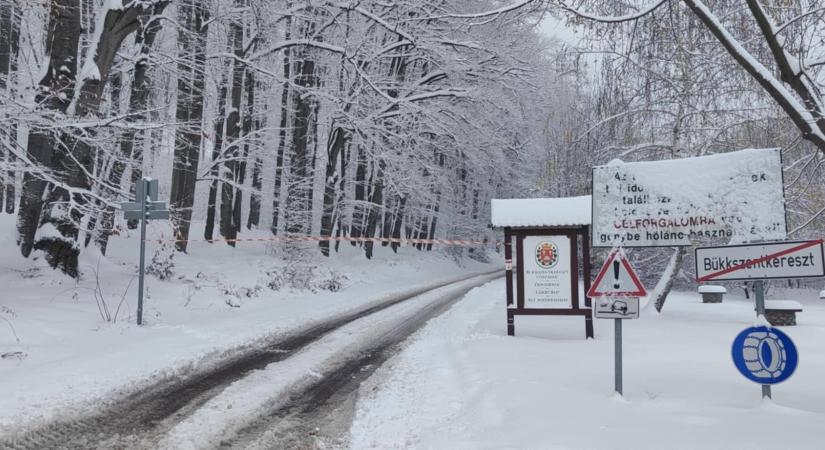 Lezártak egy utat Bükkszentkeresztnél