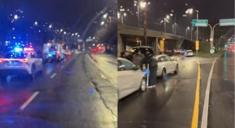 Nem mindennapi jelenetek Budapesten: tömegével álltak a defektet kapott autók a körúton