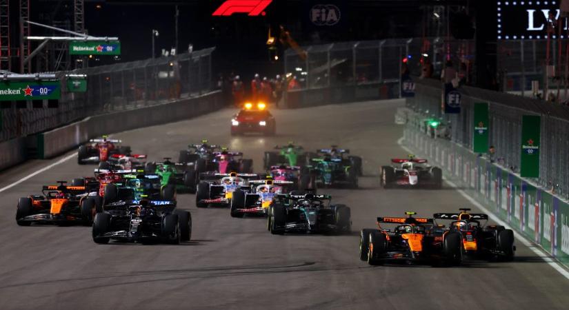 Forma-1: Órákig mozgólépcsőztek Vegasban, hogy ingyen nézhessék a versenyt