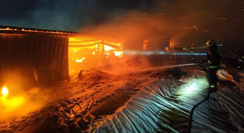 Mindent felemésztenek a lángok, fotókon mutatjuk a lajosmizsei csarnoktűz elleni harcot