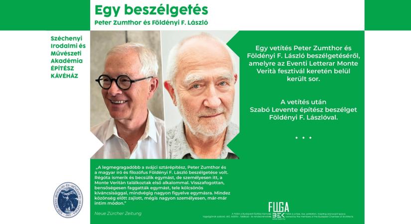 SZIMA Építész Kávéház I Egy beszélgetés I Peter Zumthor és Földényi F. László