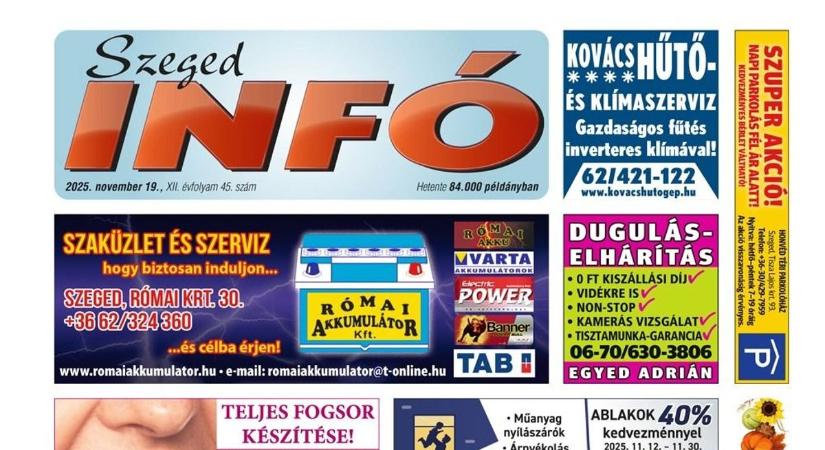 Szeged Infó 2025.11.19-i lapszáma
