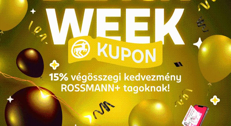 Black Week a Rossmann-nál: 15% kedvezmény a Rossmann tagoknak