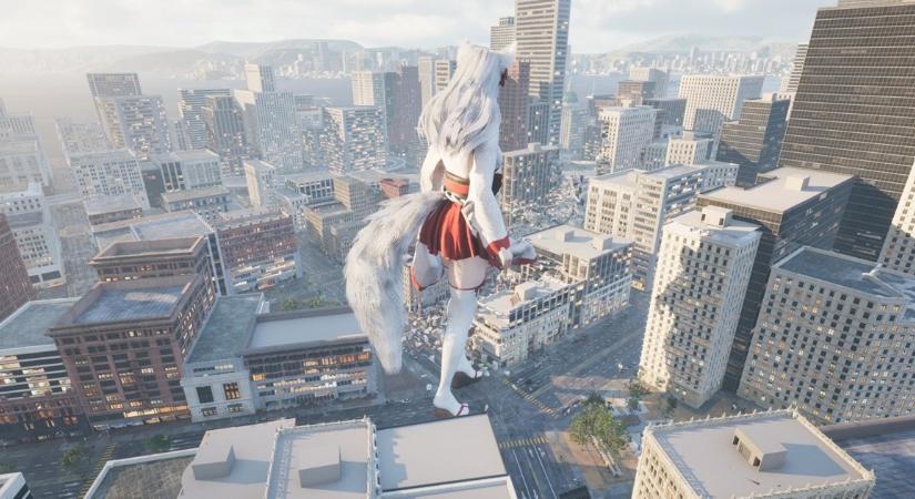 Ebben a játékban egy óriási nővel taposhatsz szét egy komplett várost