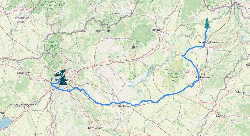 Megérkezett az ibrányi óriásfenyő Budapestre