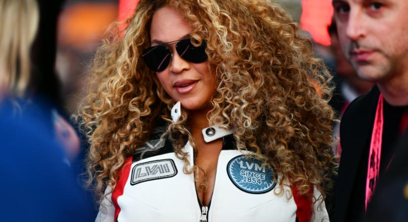 Beyoncé vörösben izzott a Las Vegas-i F1 Nagydíjon – fotó