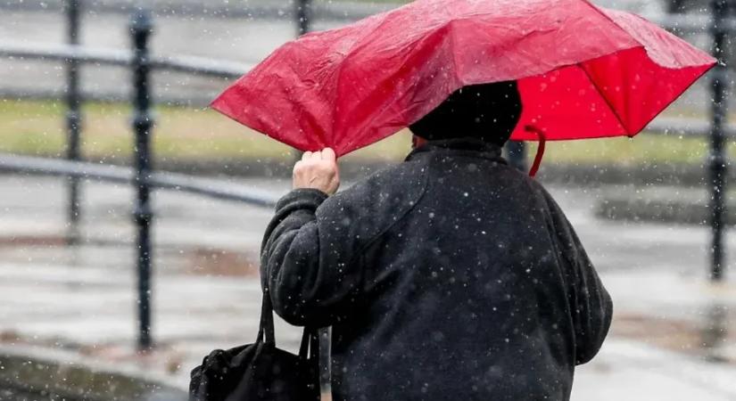 Szerda délutánig közel egyhavi csapadék zúdulhat ránk