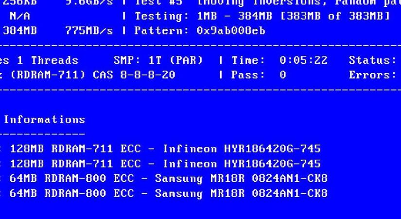 Több hibát vesz észre és gyorsabban teszteli a RAM-okat az új Memtest86 8.00