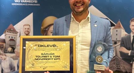 Vas Vármegyei Innovációs díjat nyert a Sárvár Tourist & TDM Nonprofit Kft.