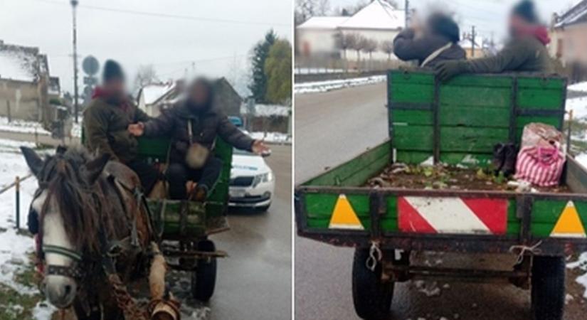 Ez nem vicc: az ittas hajtó átdobta a gyeplőt az utasának, mikor a rendőrök megállították
