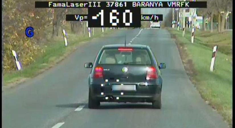A rendőrök is csak pislogtak: százhatvannal spurizott a baranyai Verstappen
