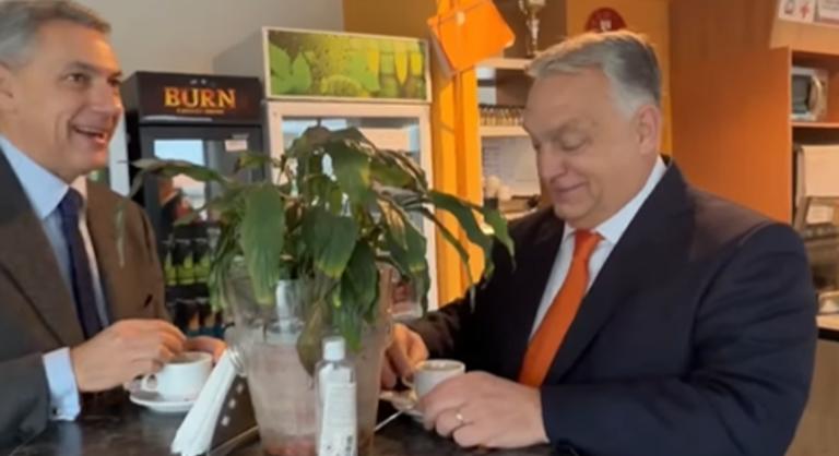Vendégül látta egy-egy kávéra egy benzinkút tulajdonosa Orbán Viktort és Lázár Jánost