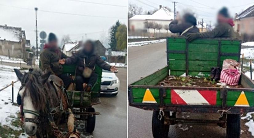 Nem kóla volt az üvegben, hanem bor – A rendőrök mindent láttak, így lebukott a lovaskocsit hajtó zalai férfi