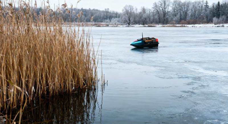 Téli etetés pontyra – így segít az etetőhajó hideg vízben