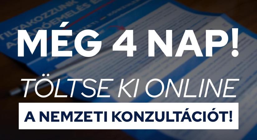 Orbán Viktor a Nemzeti Konzultáció lejártának közelgő határidejére hívta fel a figyelmet
