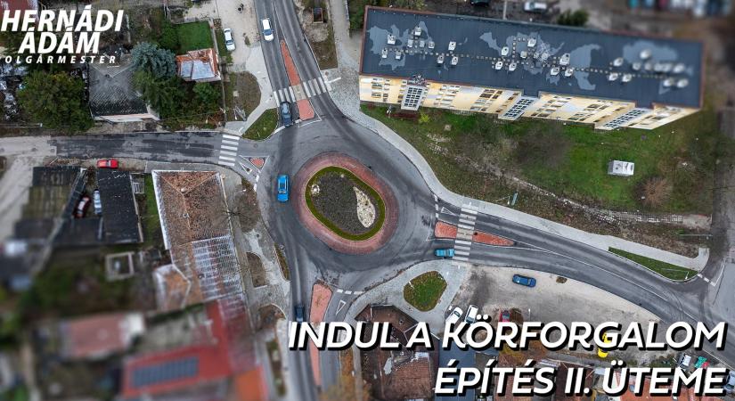 Elrajtolt a körforgalom-fejlesztés második üteme Esztergomban