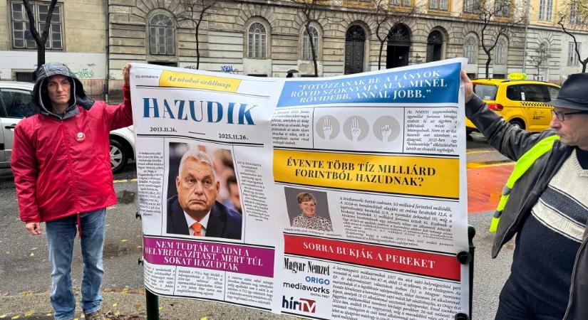 „Az emberek nem kapnak tiszta képet a valóságról” – a progaganda ellen tüntetett az aHang országszerte