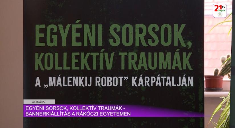 Aktuális (2025.11.26) Egyéni sorsok, kollektív traumák - bannerkiállítás a Rákóczi egyetemen (videó)