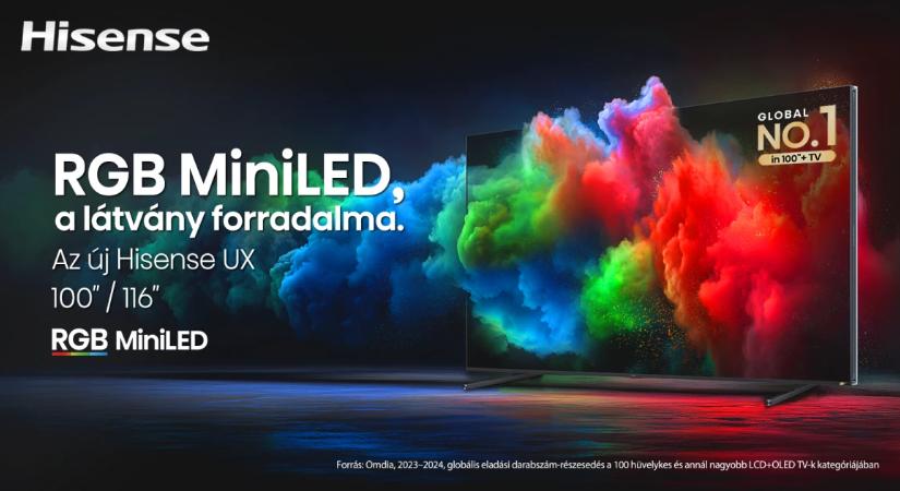 A Hisense Magyarországra hozza a világ legnagyobb MiniLED tévéjét