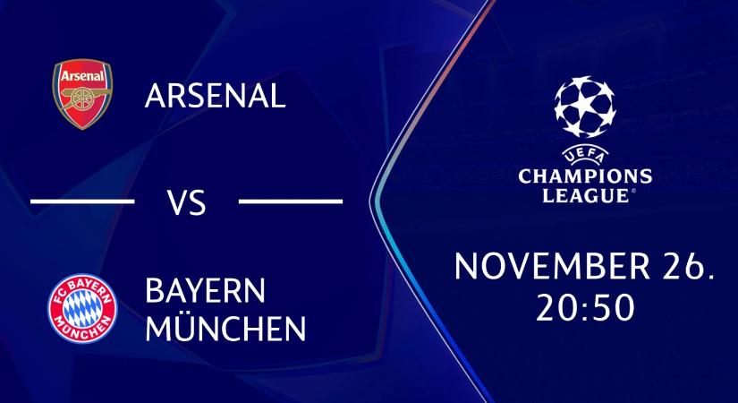Arsenal-Bayern München BL rangadó online? Így lehetséges!