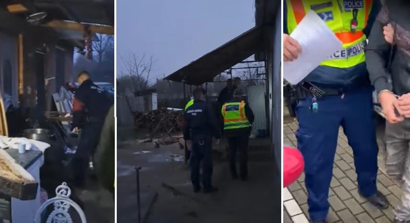 Rajtaütés Hajdúhadházon: ötven rendőr csapott le a bűnözőkre