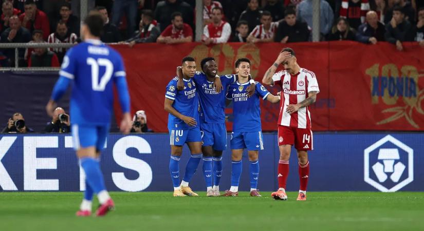 Mbappé négyszer is beköszönt, a Real Madrid hétgólos meccsen nyert Görögországban