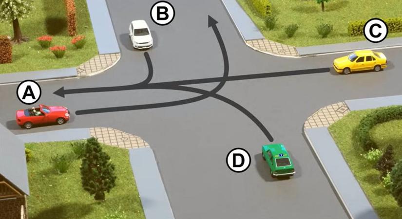 KRESZ-teszt: A tanulóvezető már megbukott volna – Ön tudja a helyes megoldást?