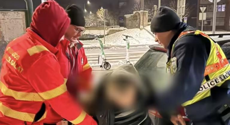 Az utolsó pillanatban segítettek az ajkai rendőrök egy férfin, mindent rögzített a kamera