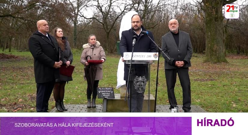 Szoboravatás a hála kifejezéseként (videó)