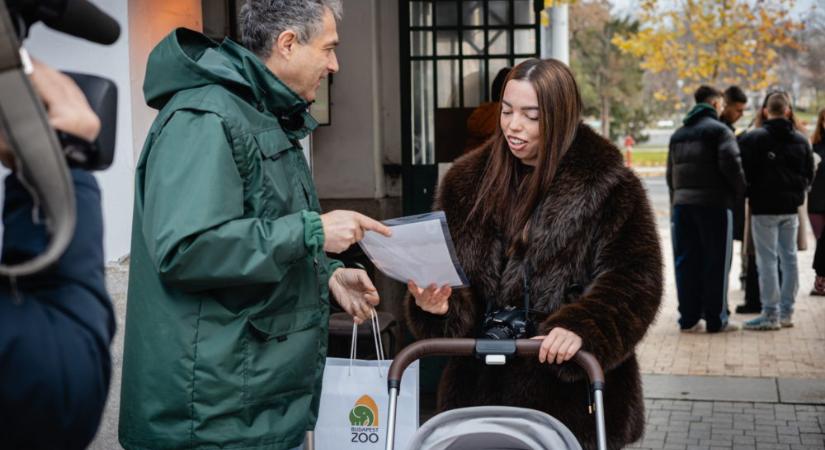 A budapesti állatkert idei egymilliomodik látogatóját fogadta