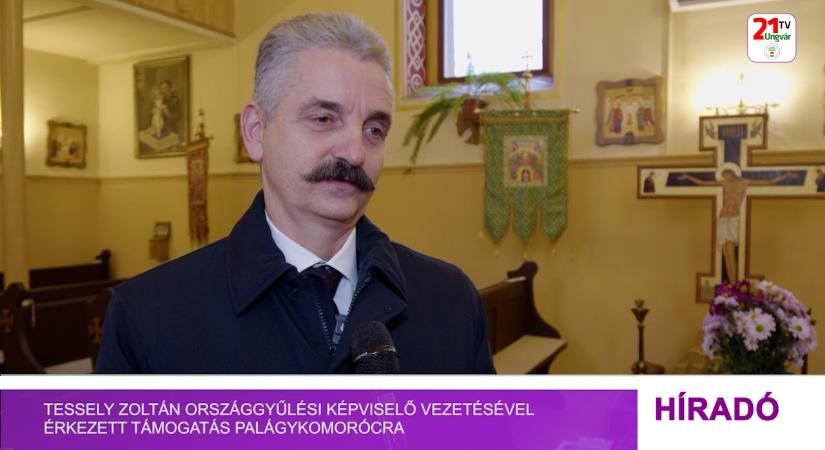 Tessely Zoltán országgyűlési képviselő vezetésével érkezett támogatás Palágykomorócra (videó)