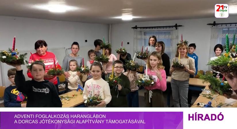 Adventi foglalkozás Haranglábon a Dorcas Jótékonysági Alapítvány támogatásával (videó)