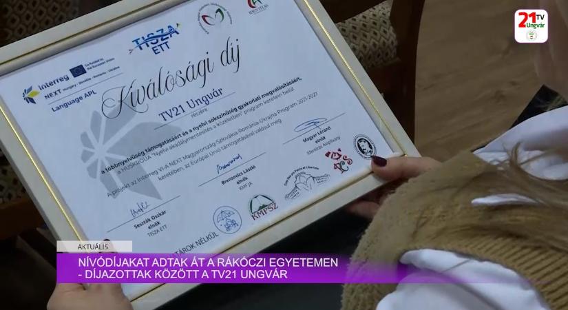 Aktuális (2025.11.27) Nívódíjakat adtak át a Rákóczi egyetemen - díjazottak között a TV21 Ungvár (videó)