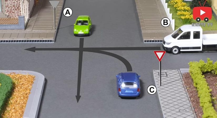 Rengetegen elhasalnak ezen a KRESZ feladványon - te tudod a helyes választ?