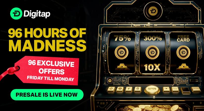 Figyelemre méltó kriptó előértékesítés a Black Friday héten: a Digitap (TAP) már 2 millió dollár fölött jár