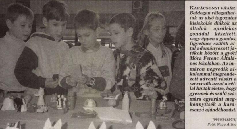 Játékok, fények és tülekedés a fenyőfákért: ilyenek voltak a régi adventi vásárok Győrben