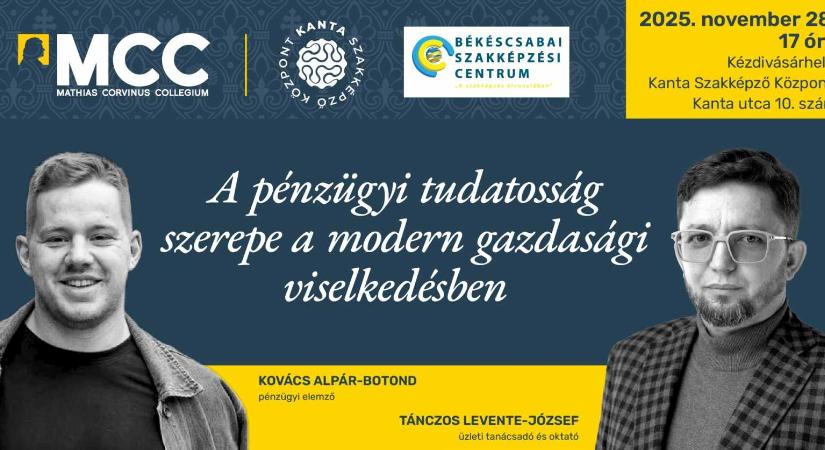 A mindennapi tudatos pénzügyi döntésekről tartanak előadást Kézdivásárhelyen