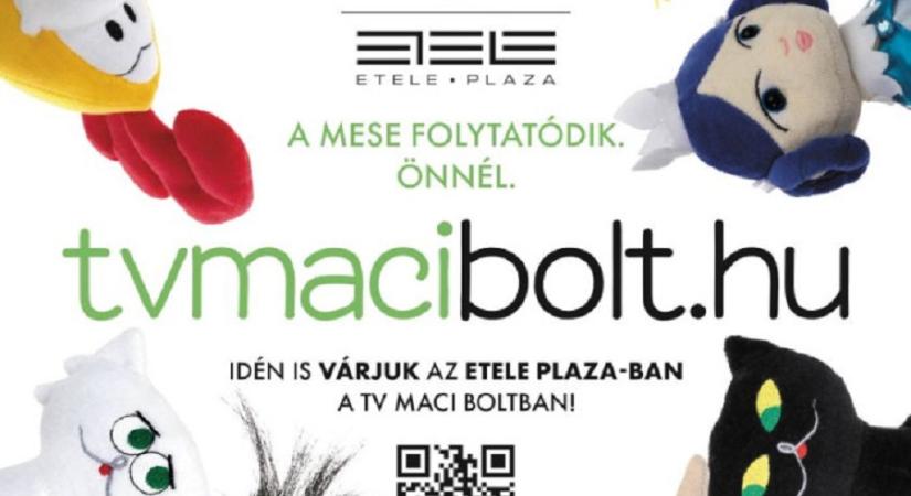 Megnyílt a TV Maci-bolt az ETELE PLAZA karácsonyi vásárában
