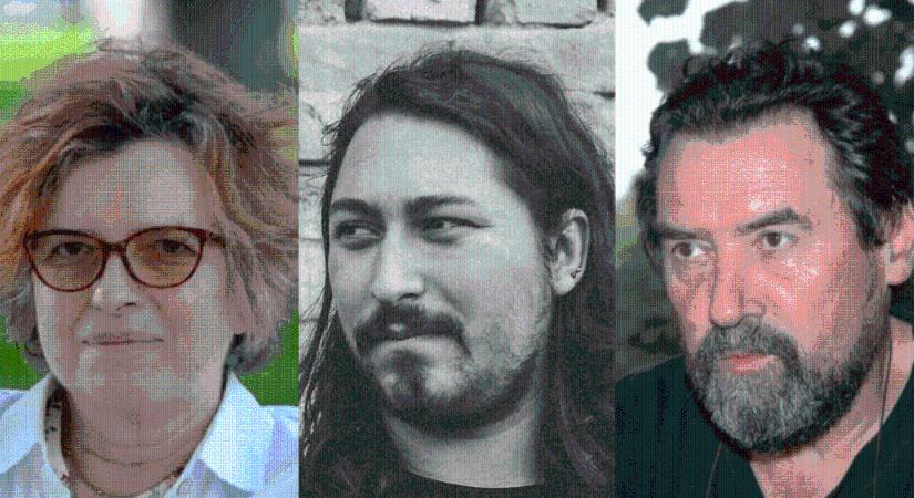 Toldi Éva, Sárkány Balázs és Siflis Zoltán a Forum Könyvkiadó Intézet díjazottai